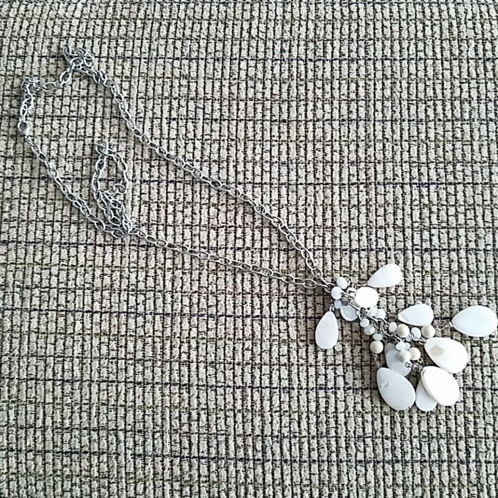 The Limited Long Silver and Shell Necklace